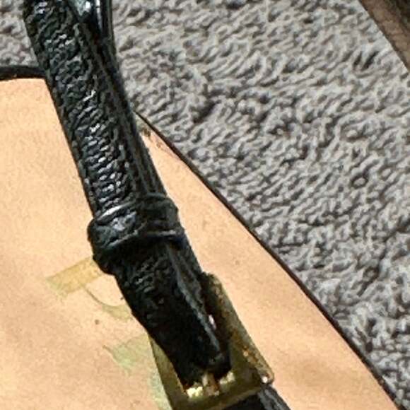 Vintage Prada Black Leather Pointed-Toe Kitten Heel Slingback Pumps - Picture 9 of 9